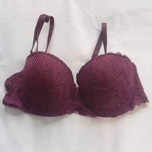 Maroon Lace Bra